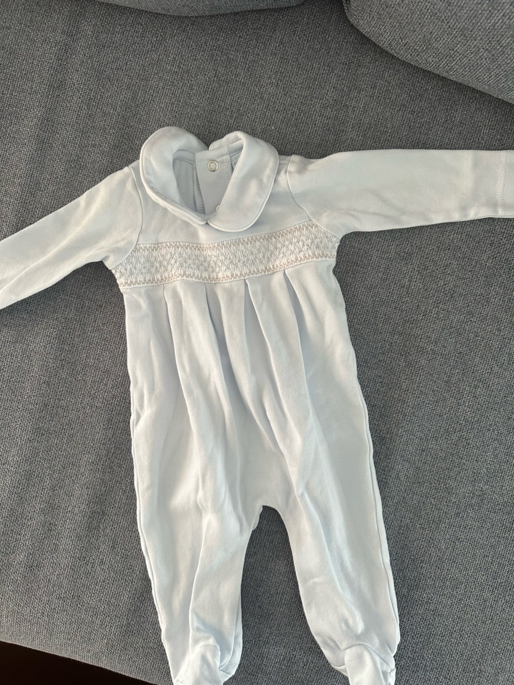 Edgehill Collection Smocked Footie Coverall